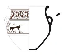 Iron Age(Anatolian and Mezopotamia) Ceramic #1808 technical drawing