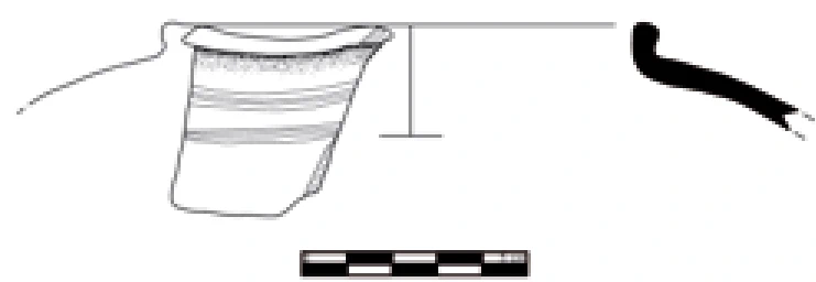 Chalcolithic Age Ceramic #1108 technical drawing