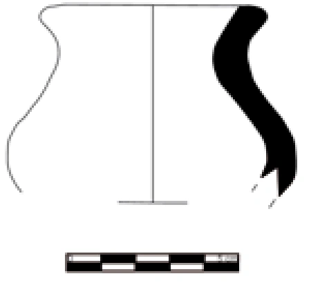 Chalcolithic Age Ceramic #1136 technical drawing