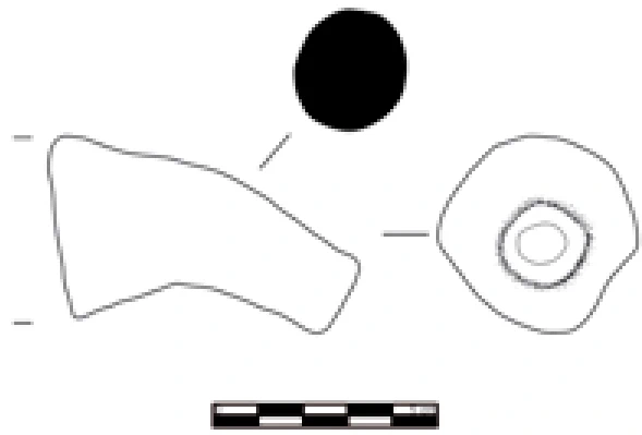 Chalcolithic Age Ceramic #1102 technical drawing