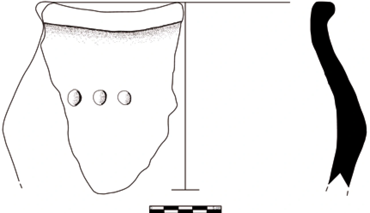 Chalcolithic Age Ceramic #1027 technical drawing