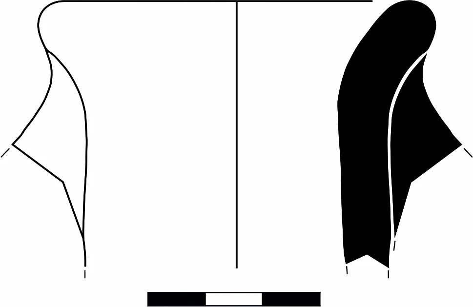 Roman Period Ceramic #1598 technical drawing