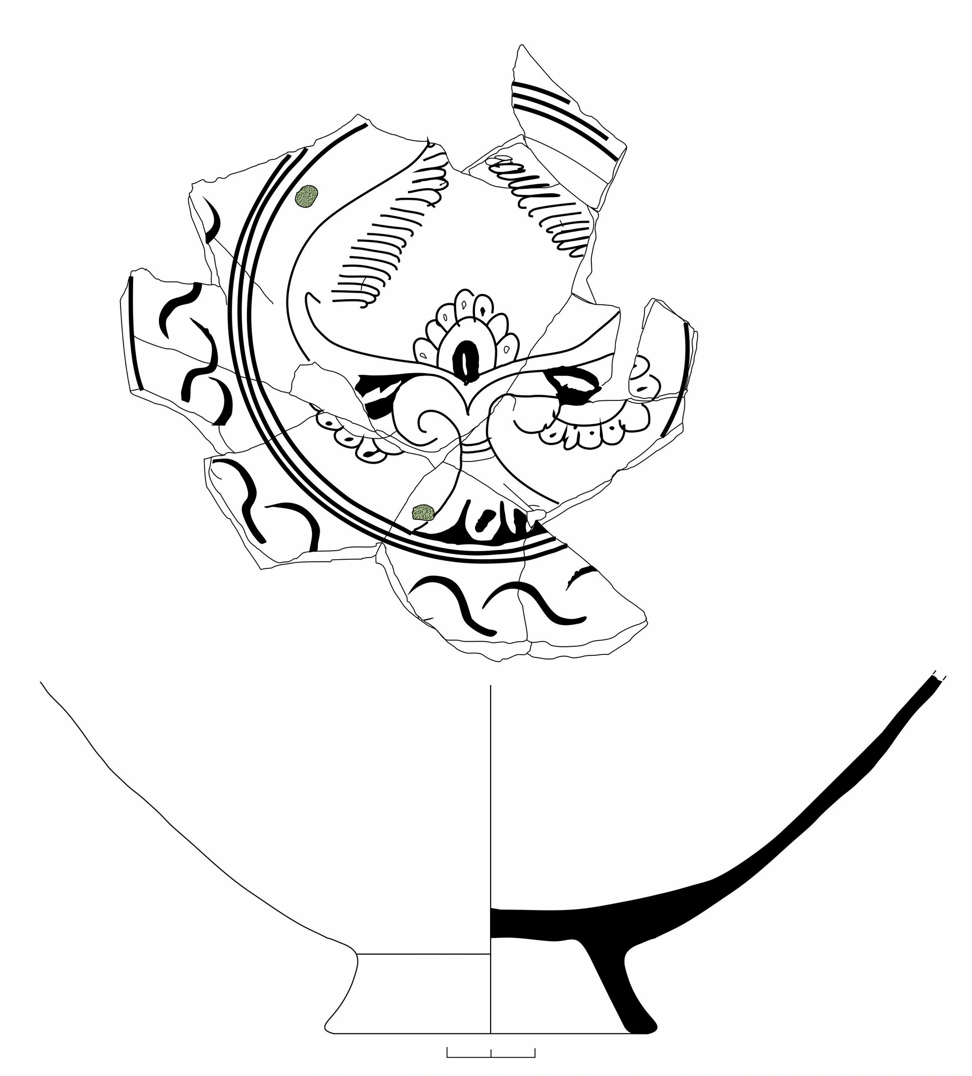 Byzantine Period Ceramic #1318 technical drawing