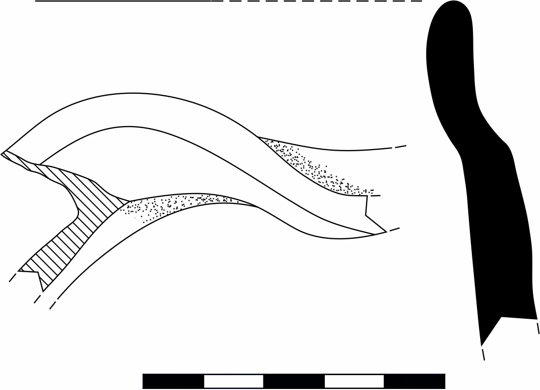 Roman Period Ceramic #1599 technical drawing