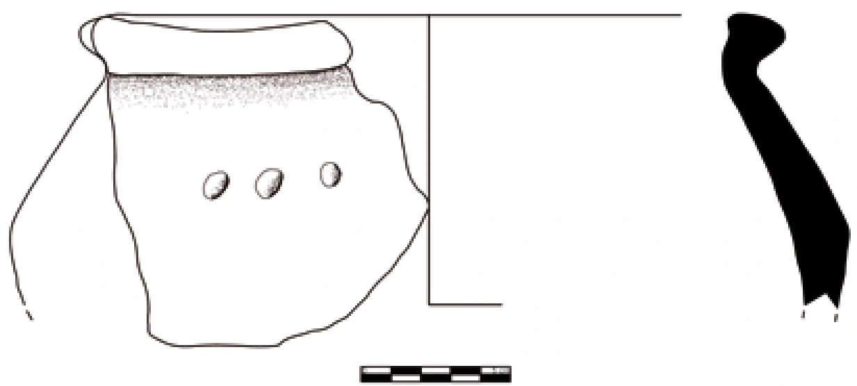 Chalcolithic Age Ceramic #1010 technical drawing