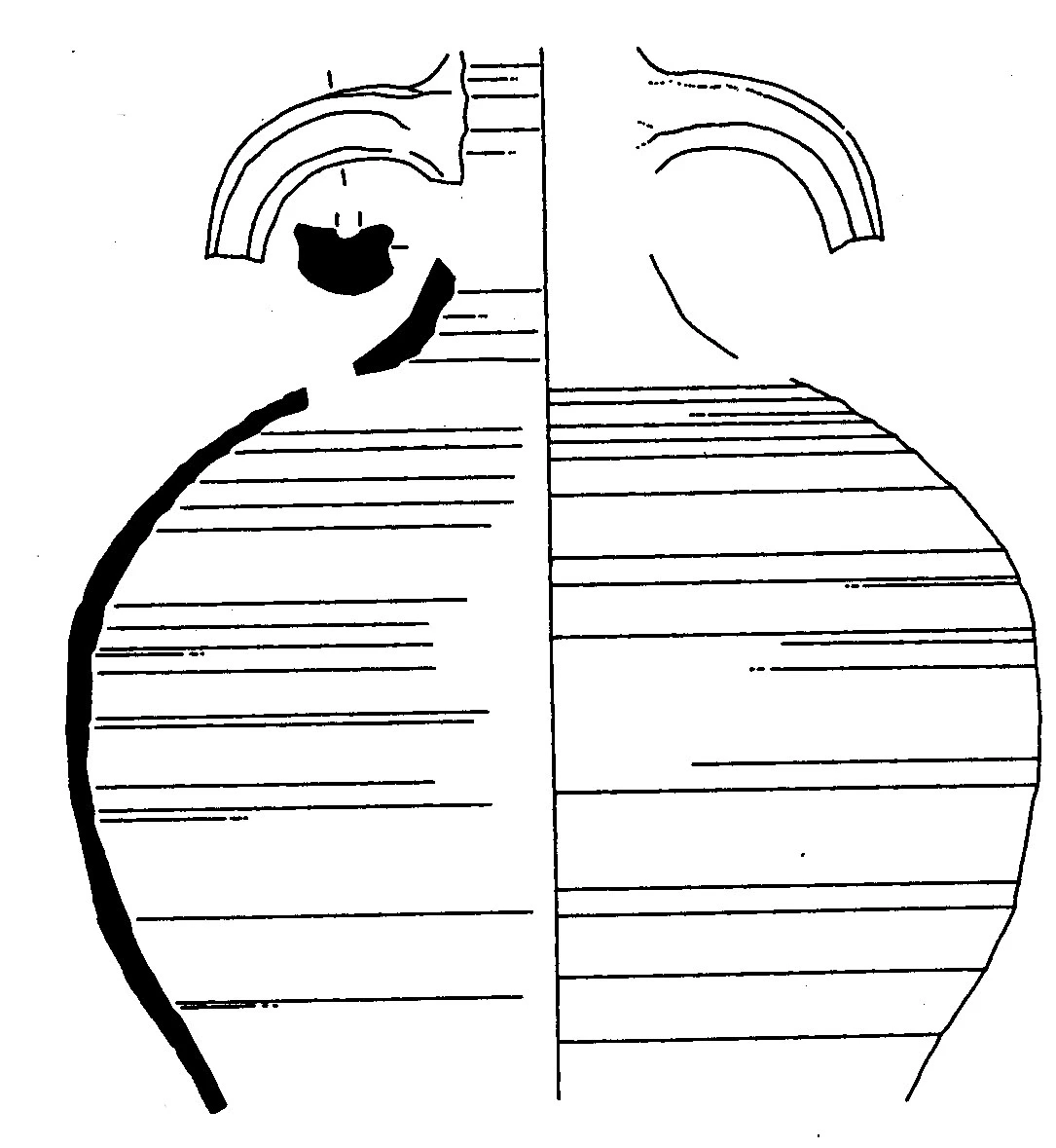 Roman Period Ceramic #1938 technical drawing