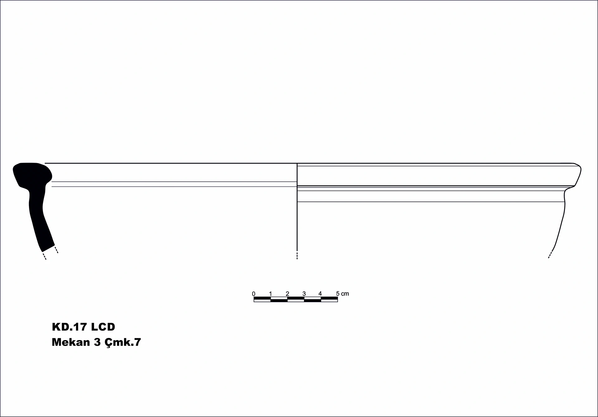 Roman Period Ceramic #2124 technical drawing