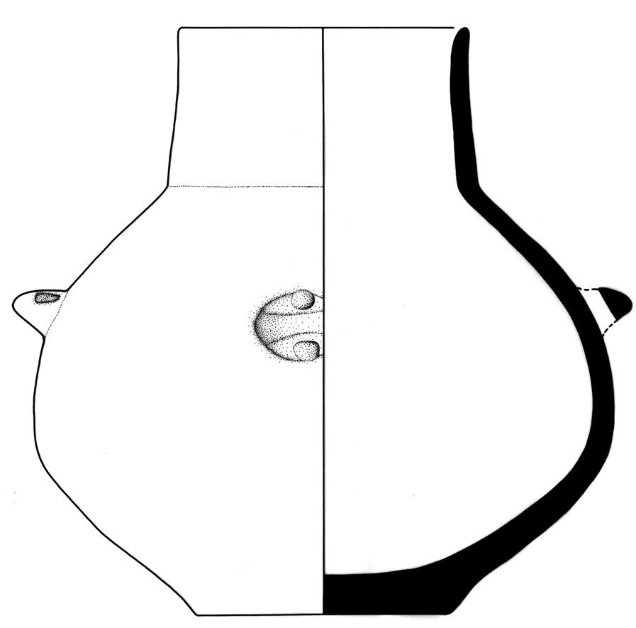 Neolithic Age Ceramic #1274 technical drawing