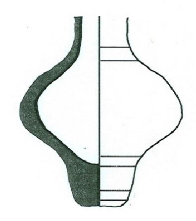 Hellenistic Period Ceramic #2292 technical drawing