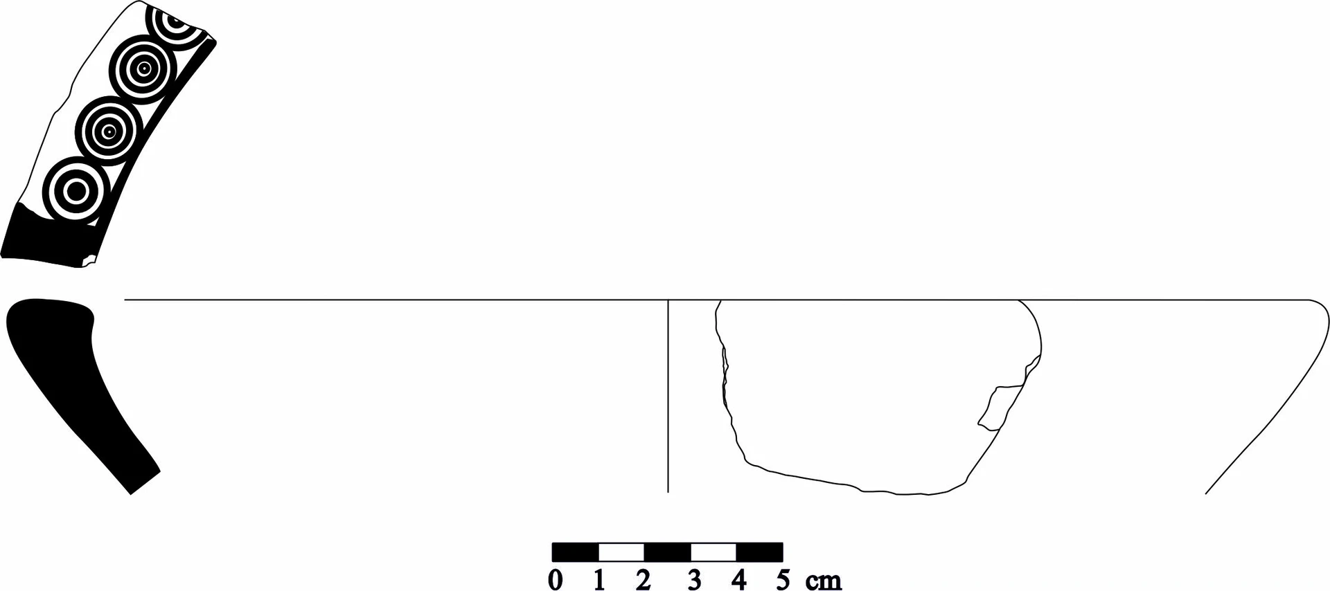 Iron Age(Anatolian and Mezopotamia) Ceramic #1140 technical drawing