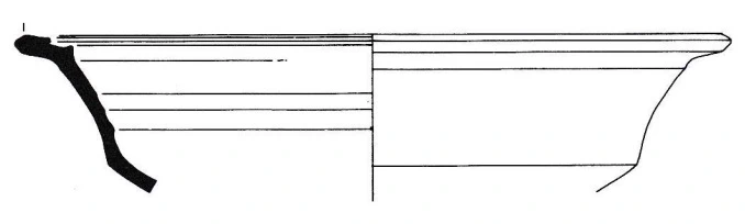 Roman Period Ceramic #1668 technical drawing