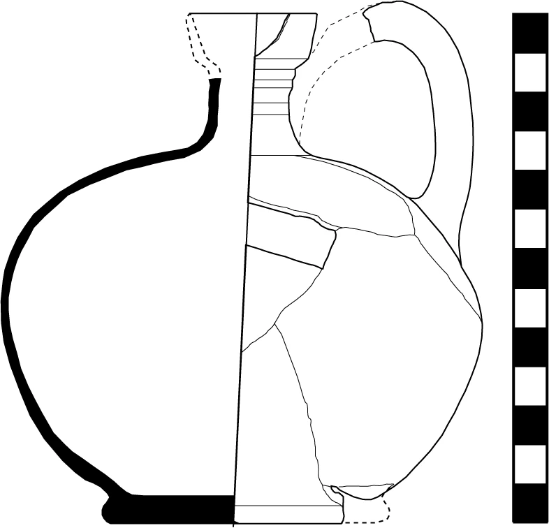 Classical Period Ceramic #2496 technical drawing