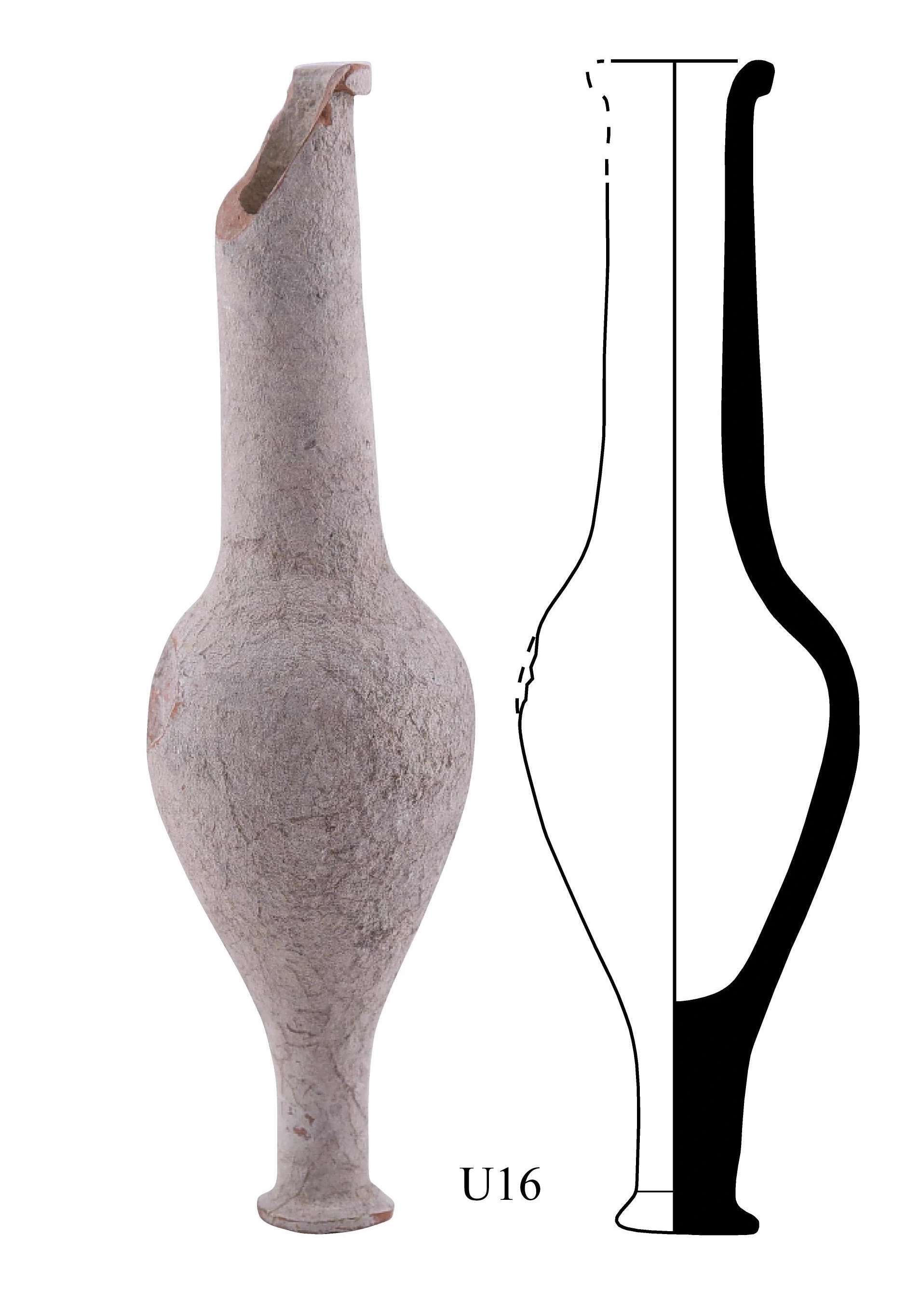 Hellenistic Period Ceramic #2537 technical drawing