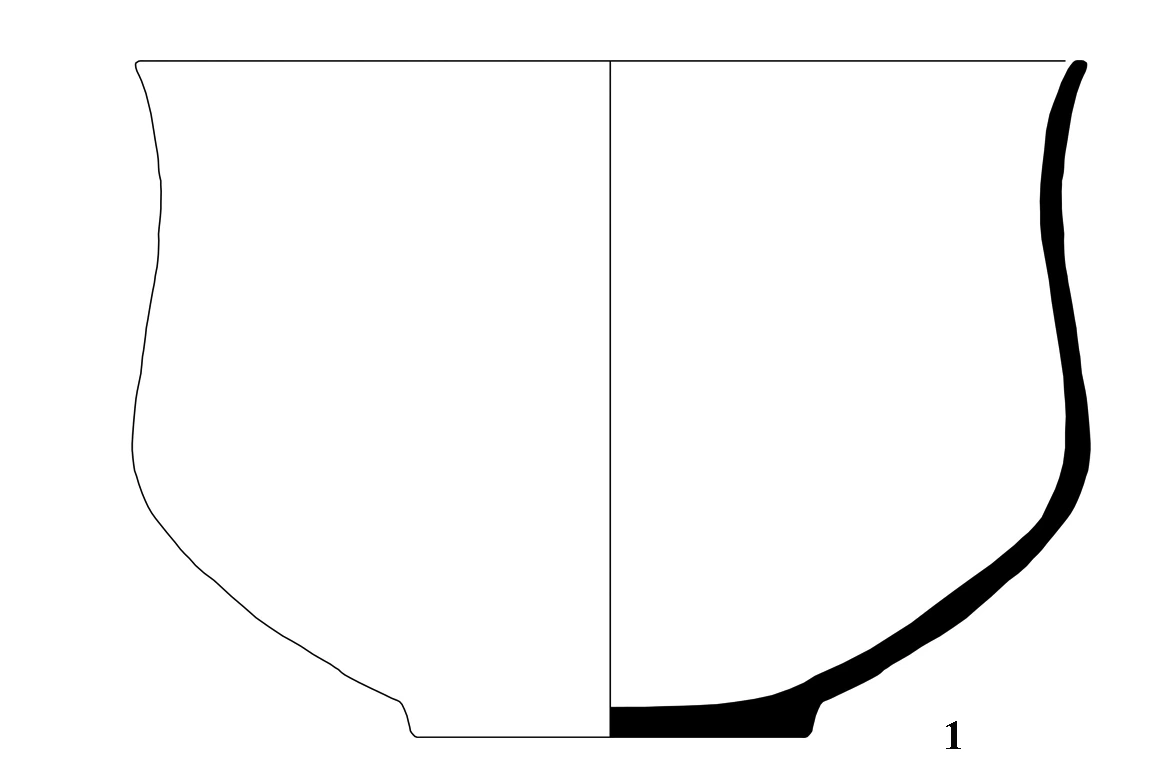 Neolithic Age Ceramic #1309 technical drawing