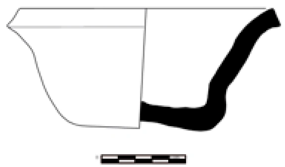 Chalcolithic Age Ceramic #1069 technical drawing