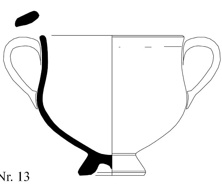 Hellenistic Period Ceramic #2329 technical drawing