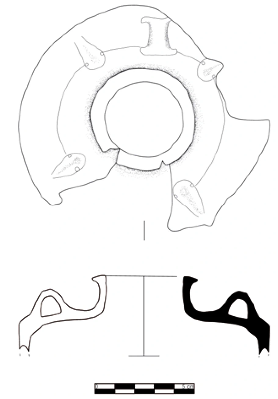 Chalcolithic Age Ceramic #1138 technical drawing