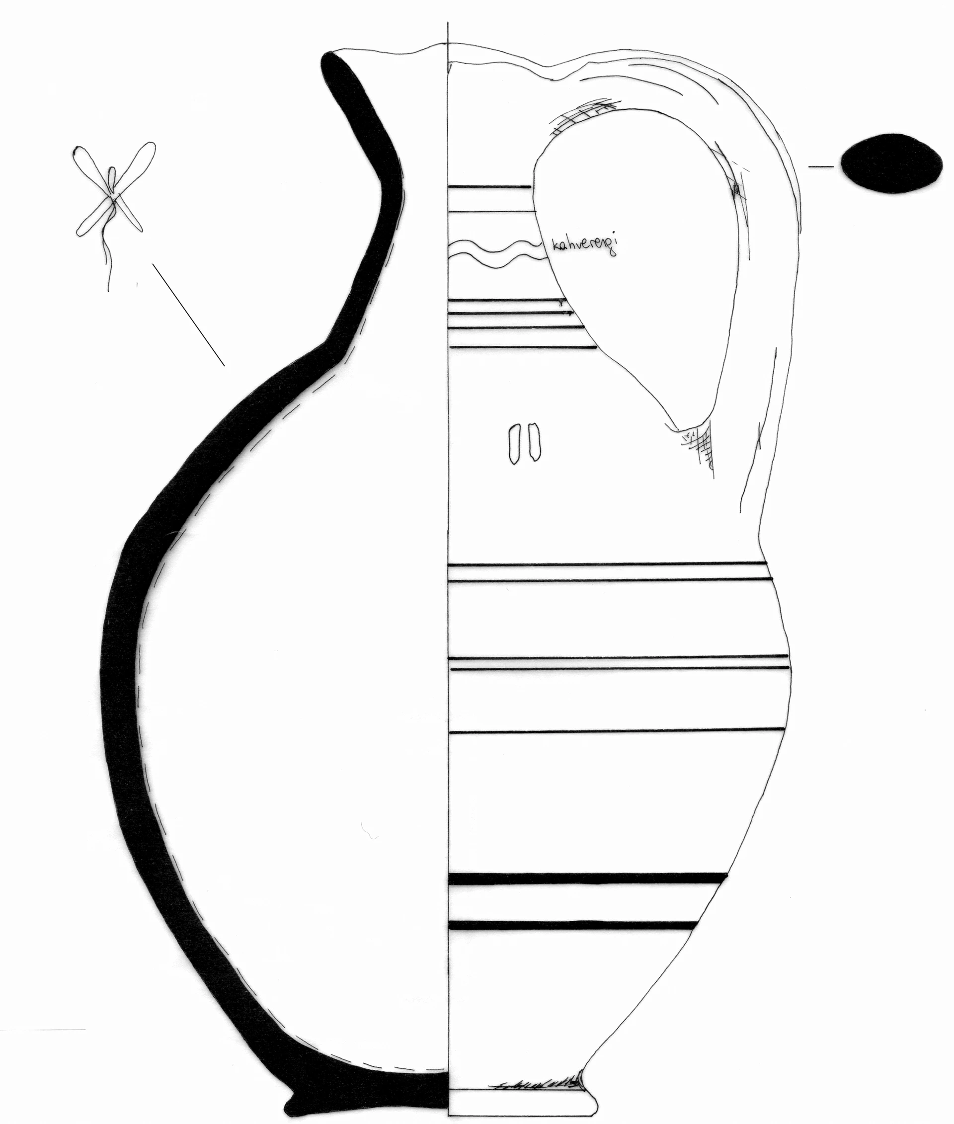 Classical Period Ceramic #2462 technical drawing