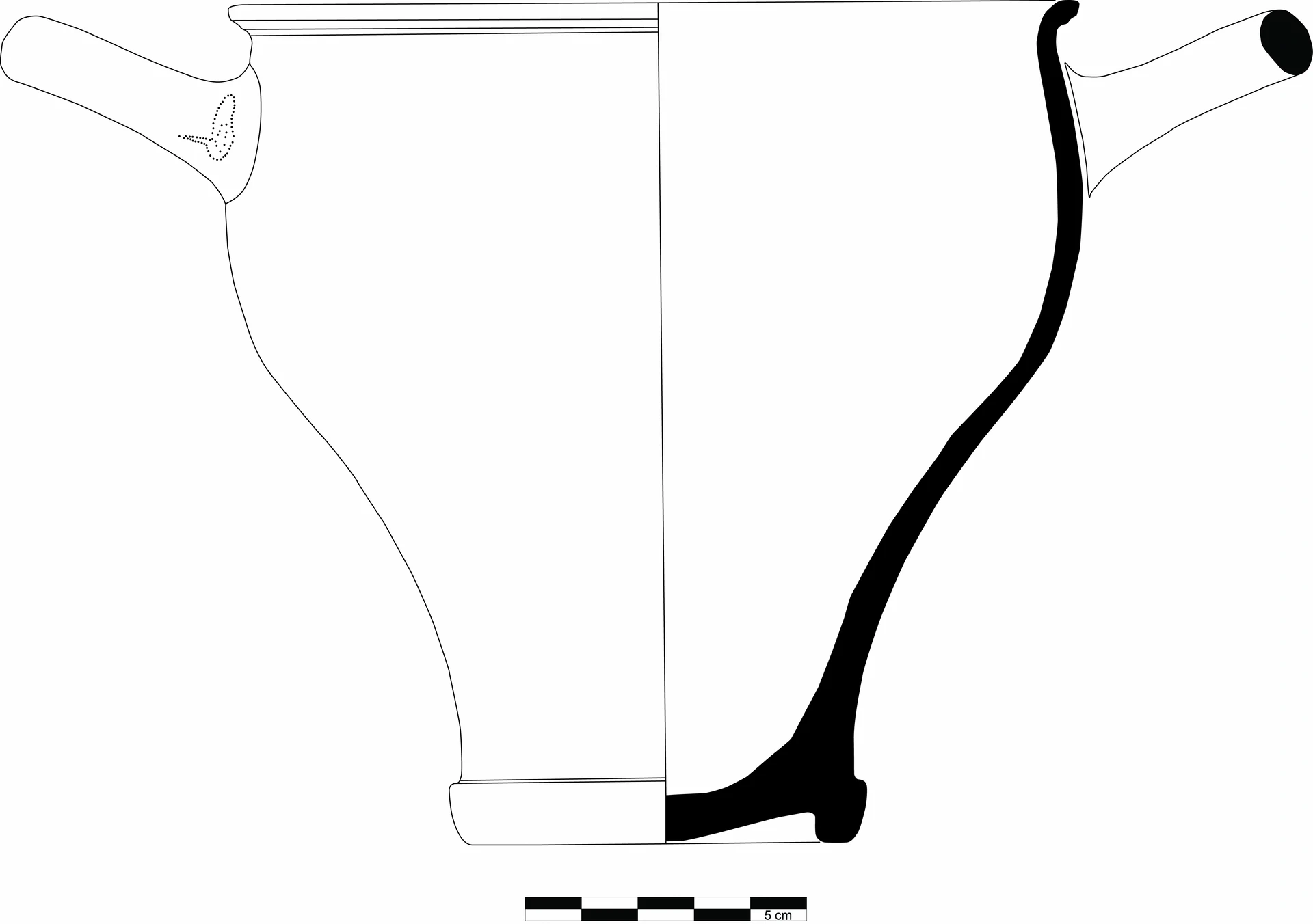 Hellenistic Period Ceramic #2322 technical drawing