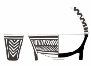 Iron Age(Anatolian and Mezopotamia) Ceramic #1832 technical drawing