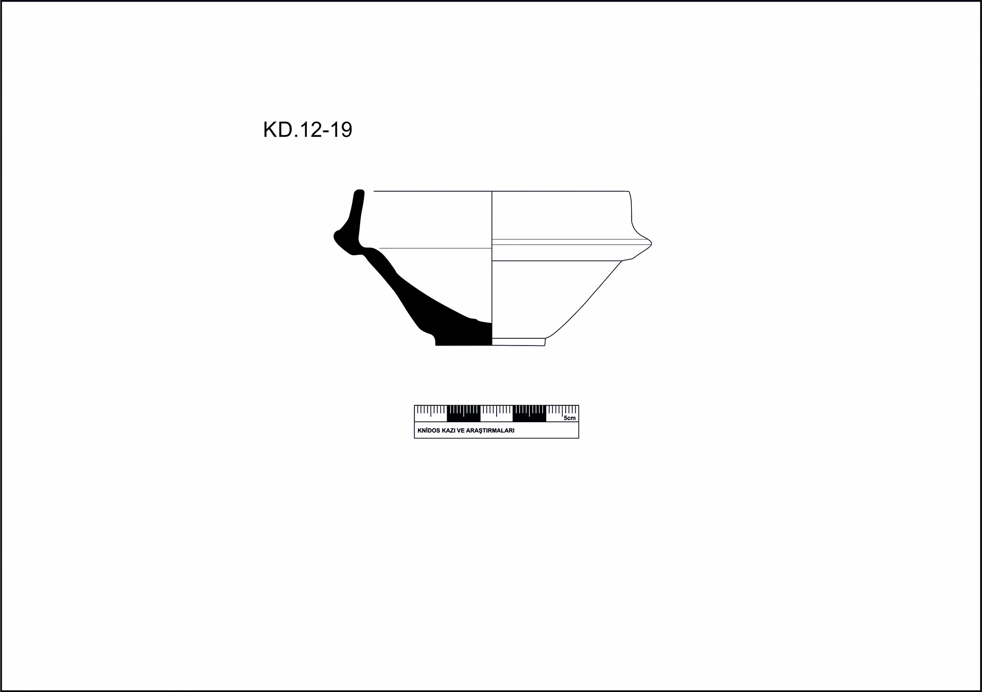 Hellenistic Period Ceramic #2086 technical drawing