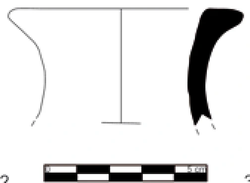 Chalcolithic Age Ceramic #1135 technical drawing