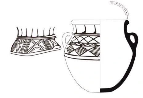 Iron Age(Anatolian and Mezopotamia) Ceramic #1811 technical drawing