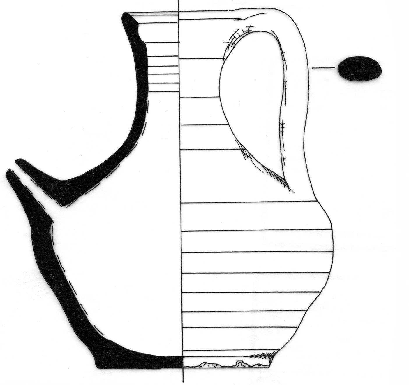 Classical Period Ceramic #2453 technical drawing