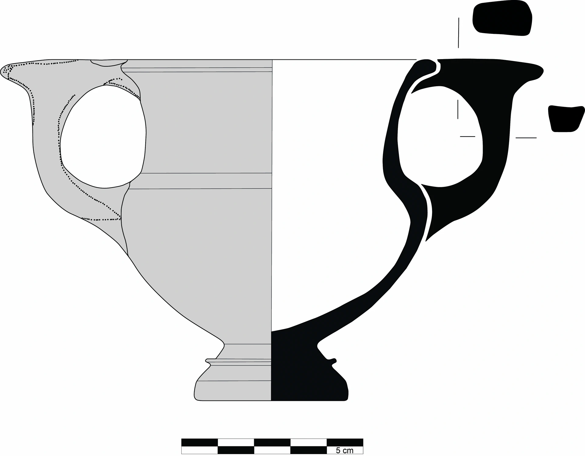 Hellenistic Period Ceramic #2321 technical drawing
