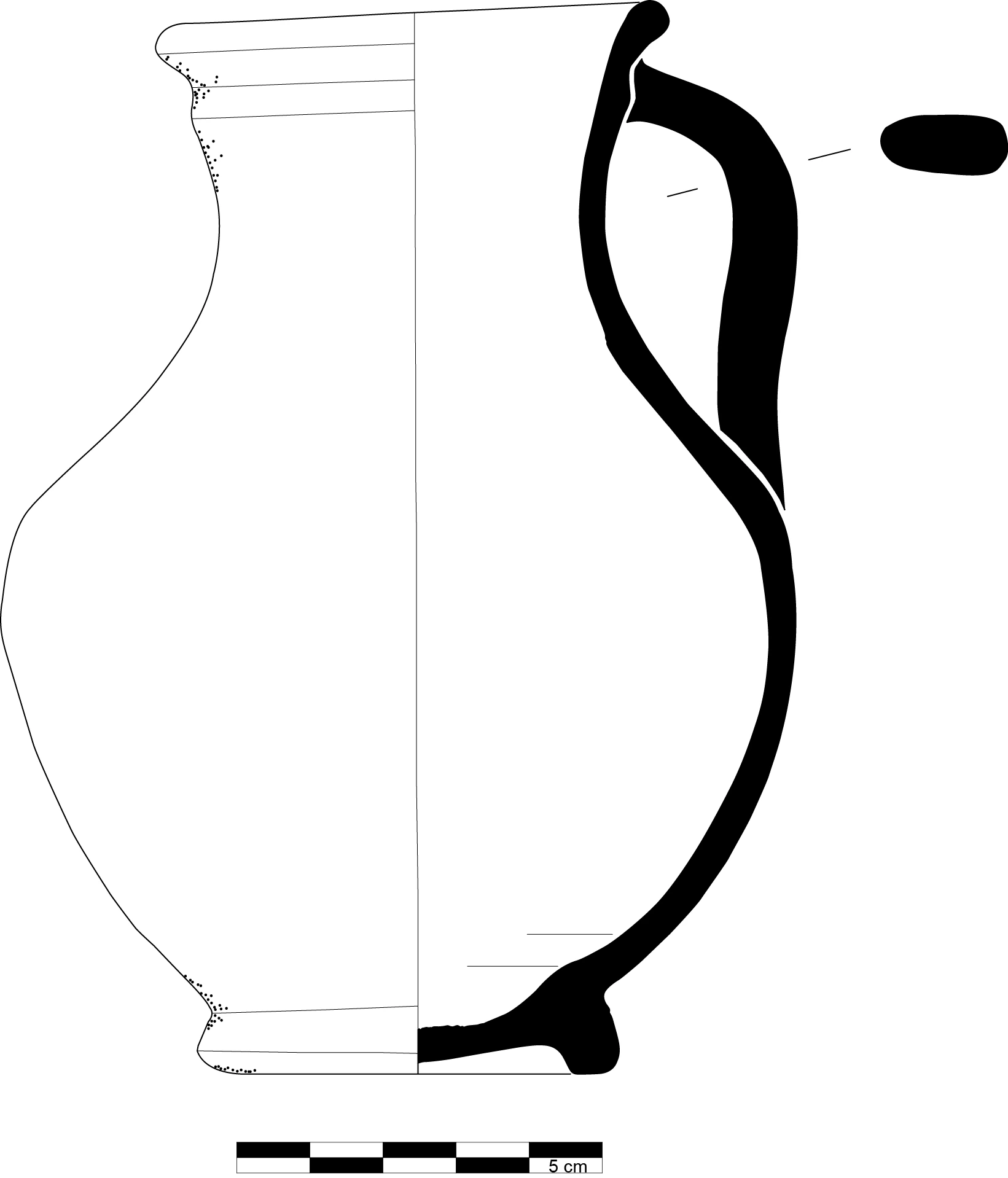 Hellenistic Period Ceramic #2325 technical drawing