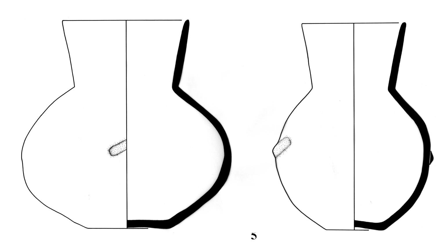 Neolithic Age Ceramic #1277 technical drawing