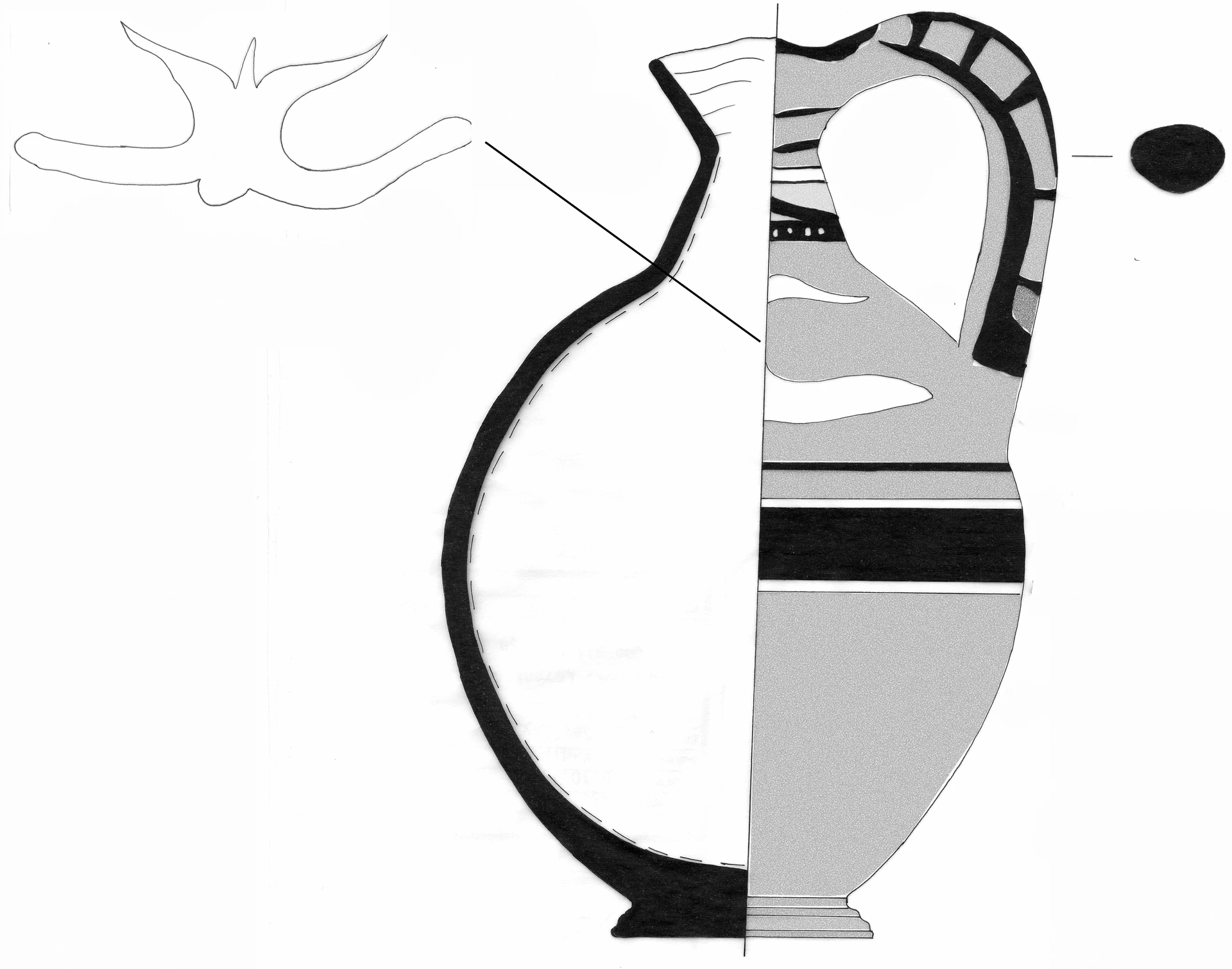 Classical Period Ceramic #2460 technical drawing