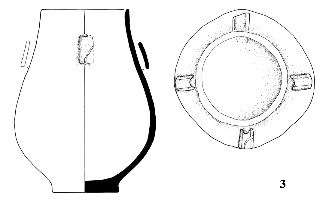 Neolithic Age Ceramic #1310 technical drawing