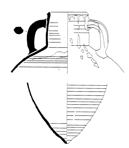 Roman Period Ceramic #1655 technical drawing