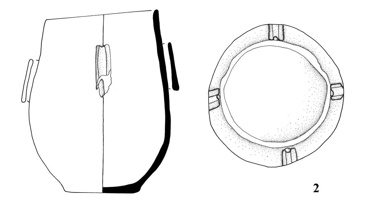 Neolithic Age Ceramic #1307 technical drawing
