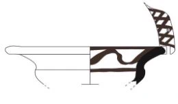 Iron Age(Anatolian and Mezopotamia) Ceramic #1827 technical drawing