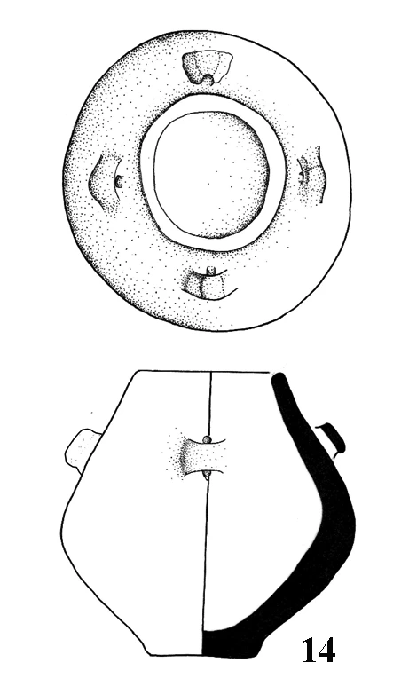Neolithic Age Ceramic #1295 technical drawing
