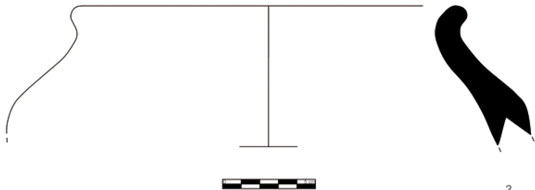 Chalcolithic Age Ceramic #1026 technical drawing