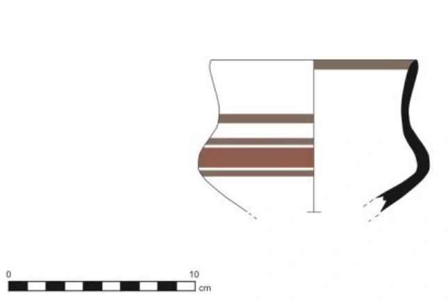 Iron Age(Anatolian and Mezopotamia) Ceramic #1801 technical drawing