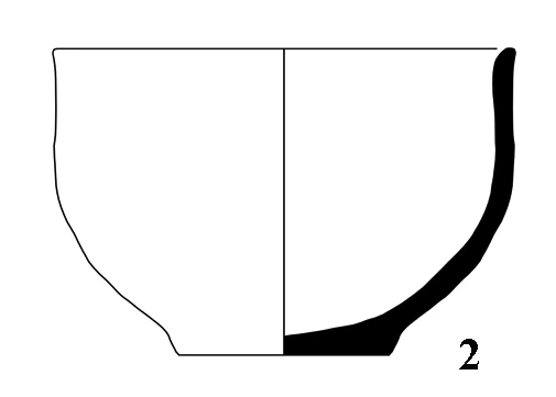 Neolithic Age Ceramic #1303 technical drawing