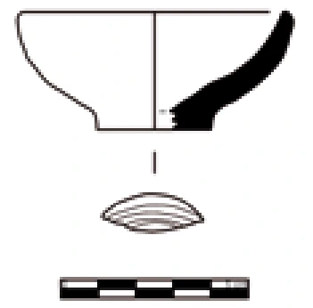 Chalcolithic Age Ceramic #1088 technical drawing