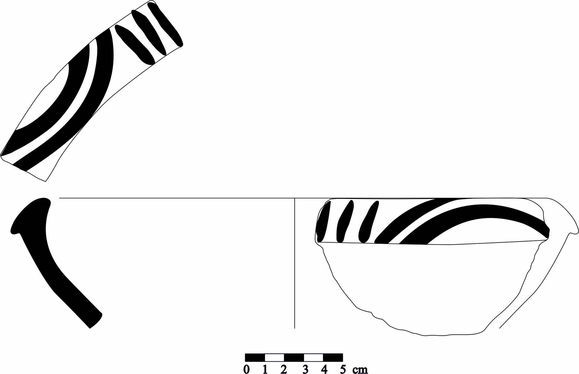 Iron Age(Anatolian and Mezopotamia) Ceramic #1154 technical drawing