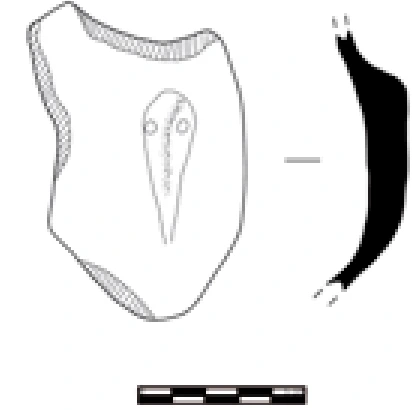 Chalcolithic Age Ceramic #1094 technical drawing