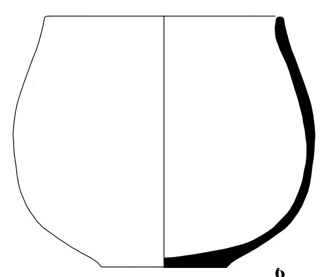 Neolithic Age Ceramic #1275 technical drawing