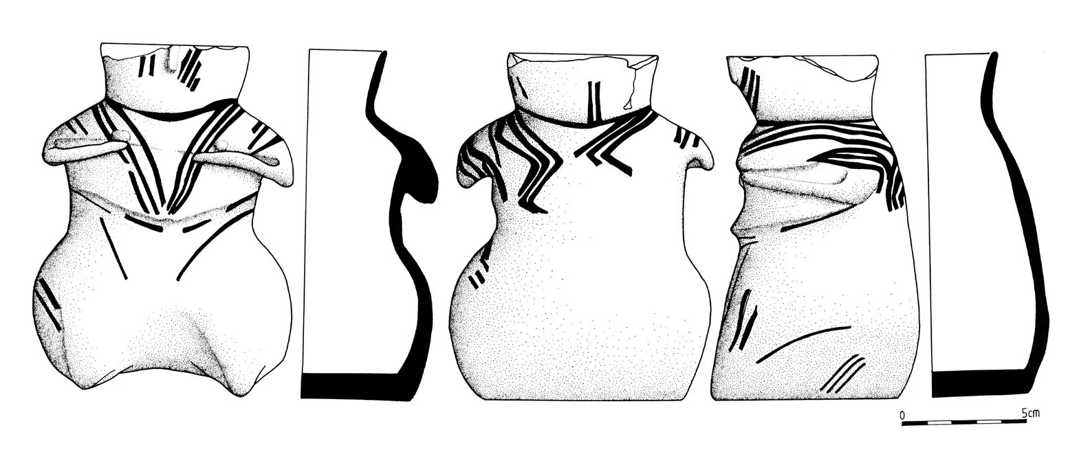Neolithic Age Ceramic #1273 technical drawing
