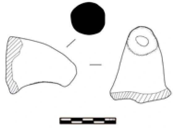 Chalcolithic Age Ceramic #1097 technical drawing