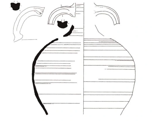 Roman Period Ceramic #1758 technical drawing