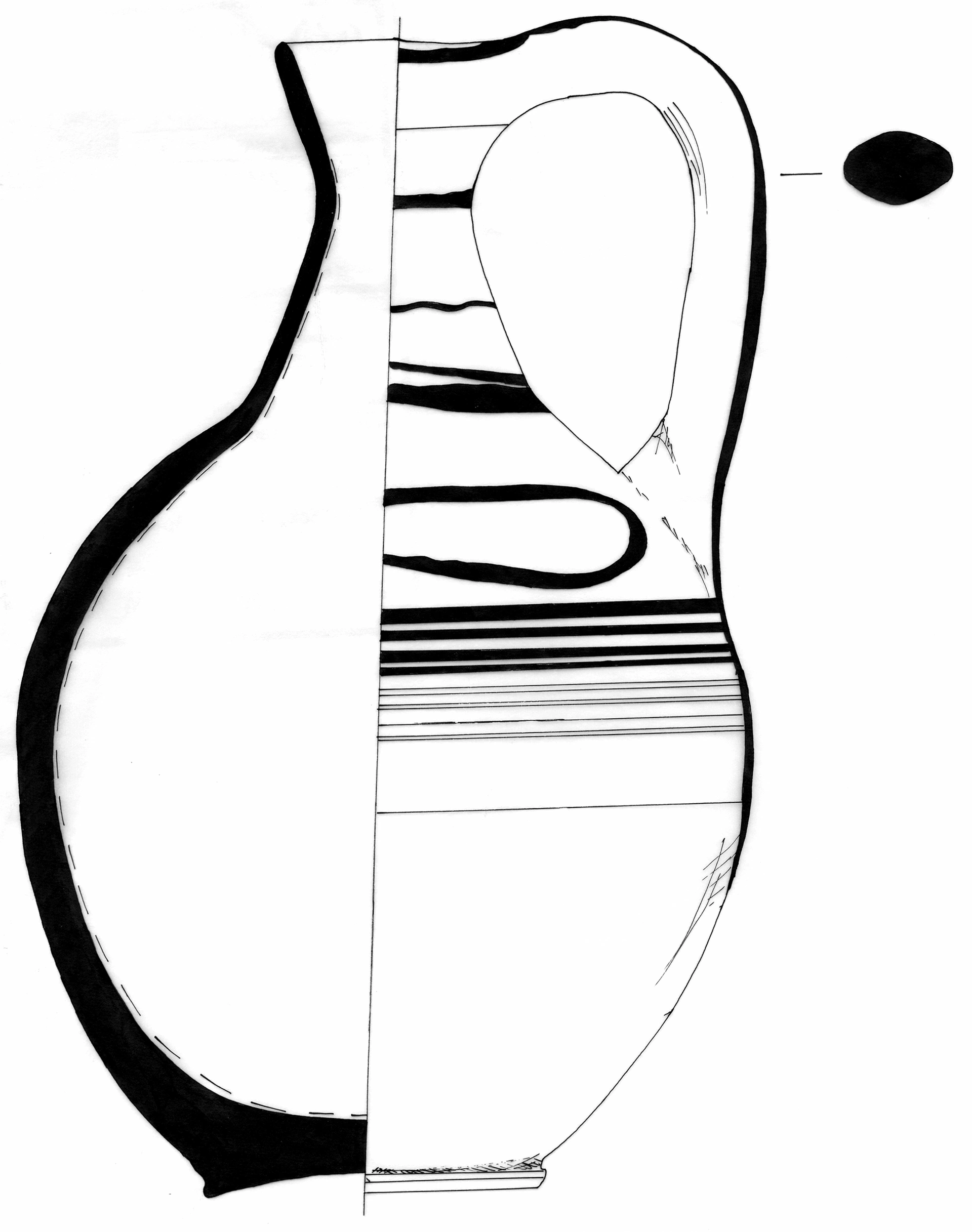 Classical Period Ceramic #2451 technical drawing