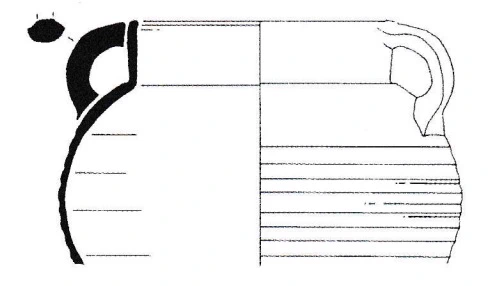 Roman Period Ceramic #1667 technical drawing