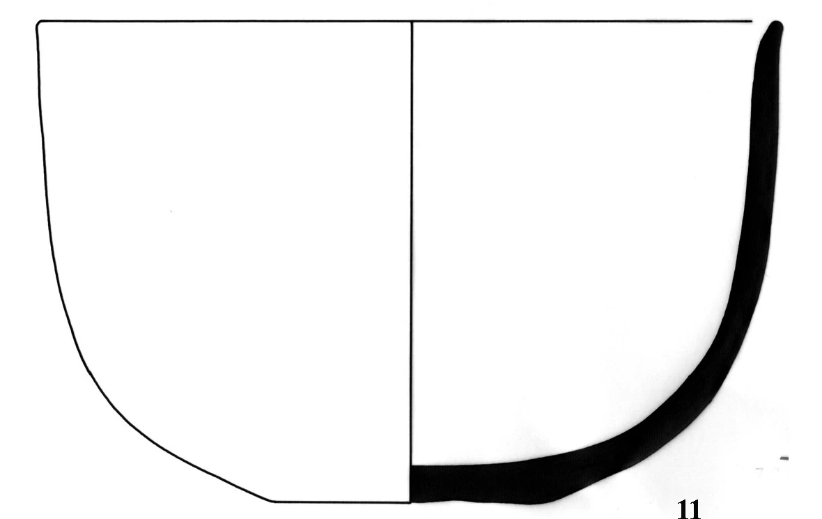 Neolithic Age Ceramic #1290 technical drawing